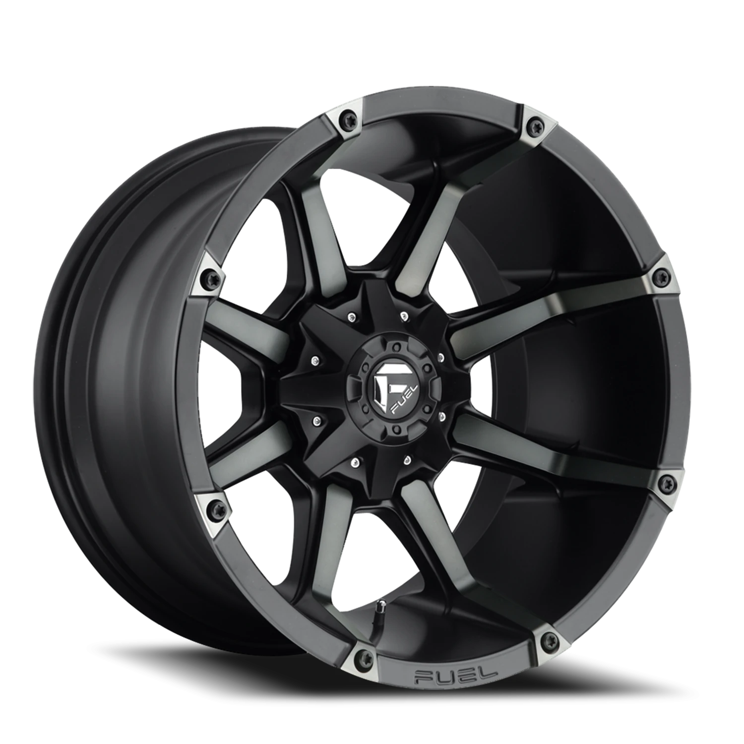 Fuel Coupler 20x10" 5x114.3mm 78.1mm CB -12mm Matte Black Machined-Dark Tint