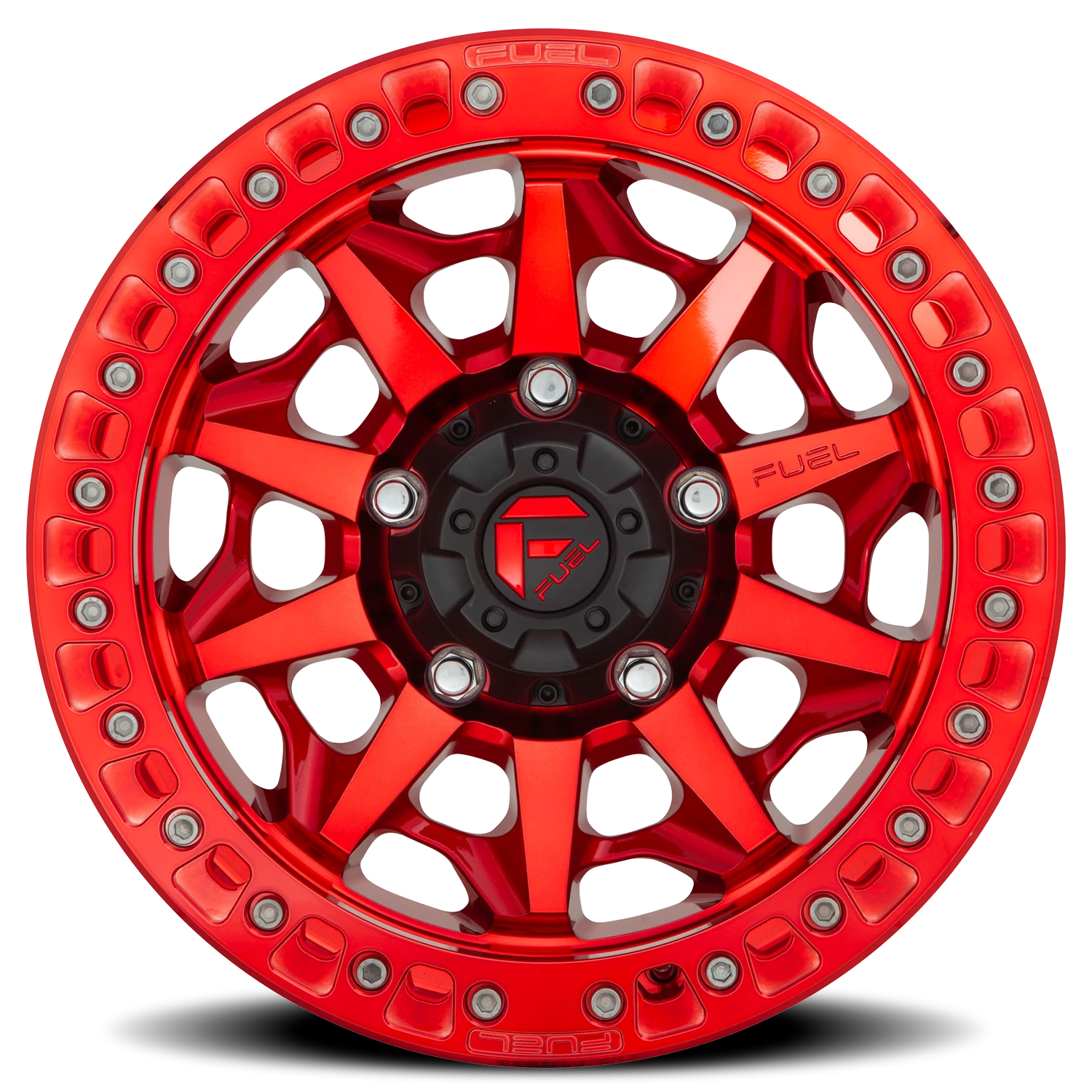 Fuel Covert Beadlock 17x9" 5x127mm 71.5mm CB -15mm Candy Red
