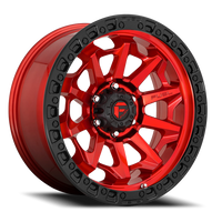 Fuel Covert 17x9" 5x127mm 71.5mm CB +1mm Candy Red Black Bead Ring