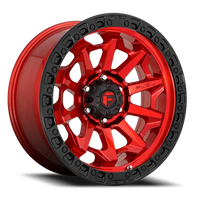 Fuel Covert 17x9" 6x139.7mm 106.1mm CB +1mm Candy Red Black Bead Ring