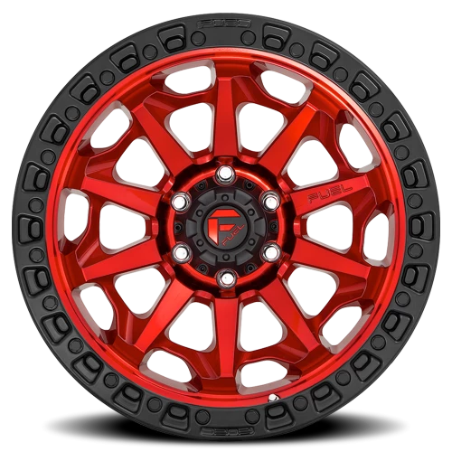 Fuel Covert 17x9" 6x139.7mm 106.1mm CB +1mm Candy Red Black Bead Ring