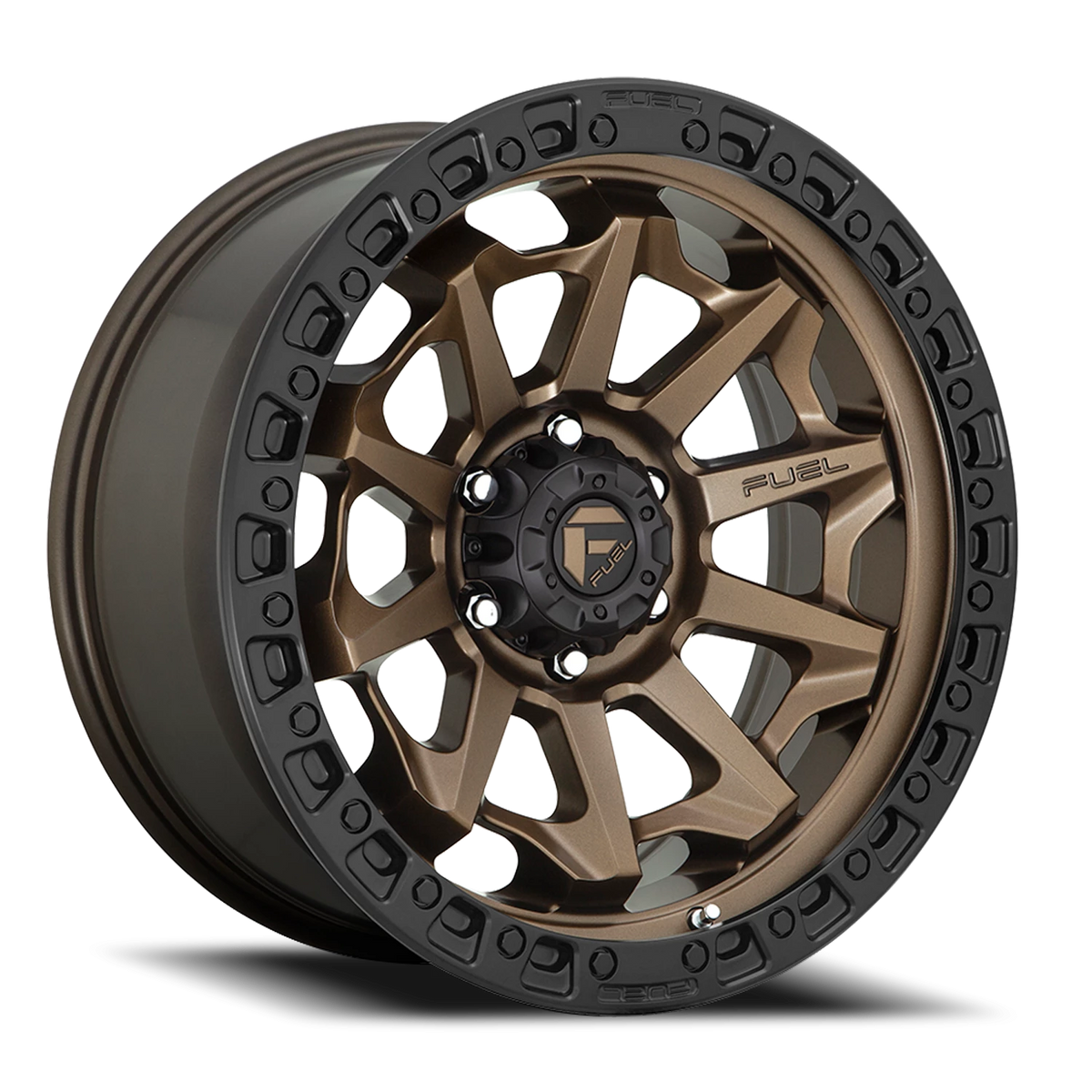 Fuel Covert 17x9 +1 5x150mm 110.1mm Matte Bronze Black Bead Ring