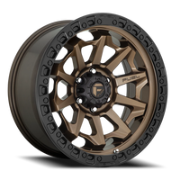 Fuel Covert 17x9" 5x150mm 110.1mm CB -12mm Matte Bronze Black Bead Ring