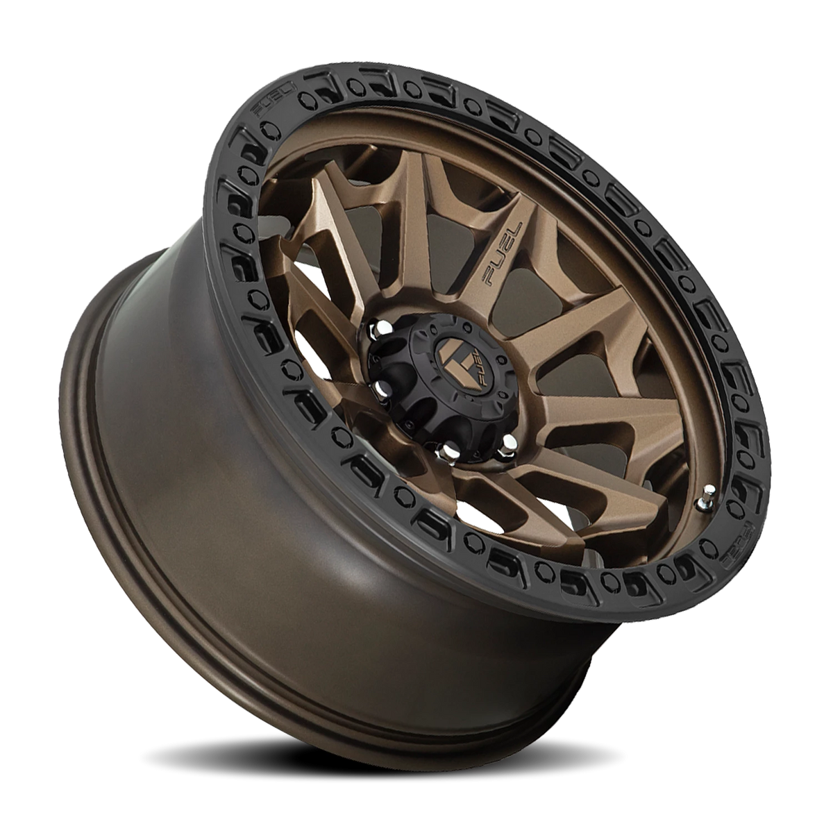 Fuel Covert 17x9 +1 5x150mm 110.1mm Matte Bronze Black Bead Ring