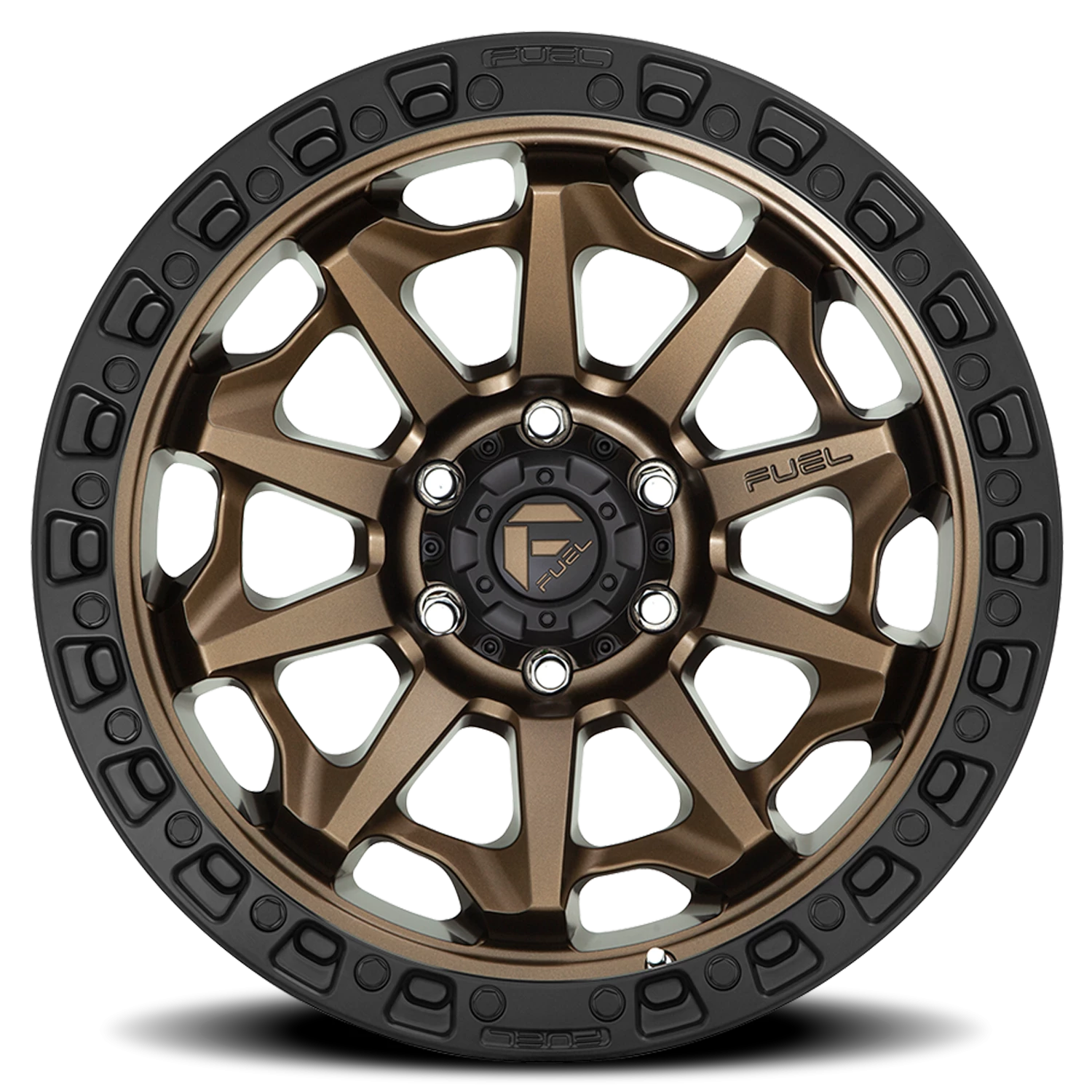 Fuel Covert 17x9" 5x150mm 110.1mm CB -12mm Matte Bronze Black Bead Ring