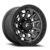 Fuel Covert 18x9" 8x170mm 125.1mm CB +1mm Matte Gunmetal Black Bead Ring