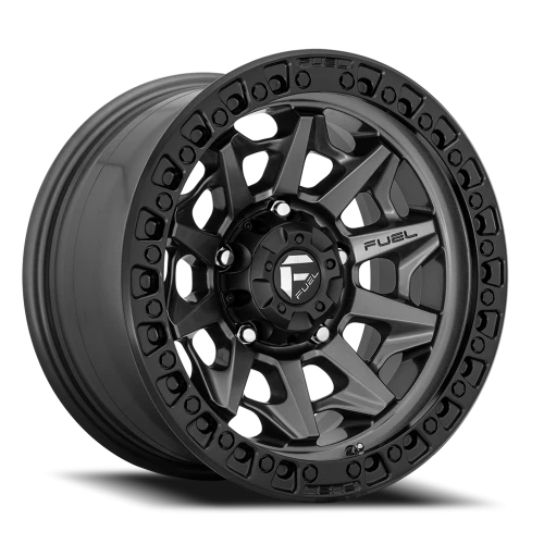 Fuel Covert 18x9" 8x170mm 125.1mm CB +1mm Matte Gunmetal Black Bead Ring