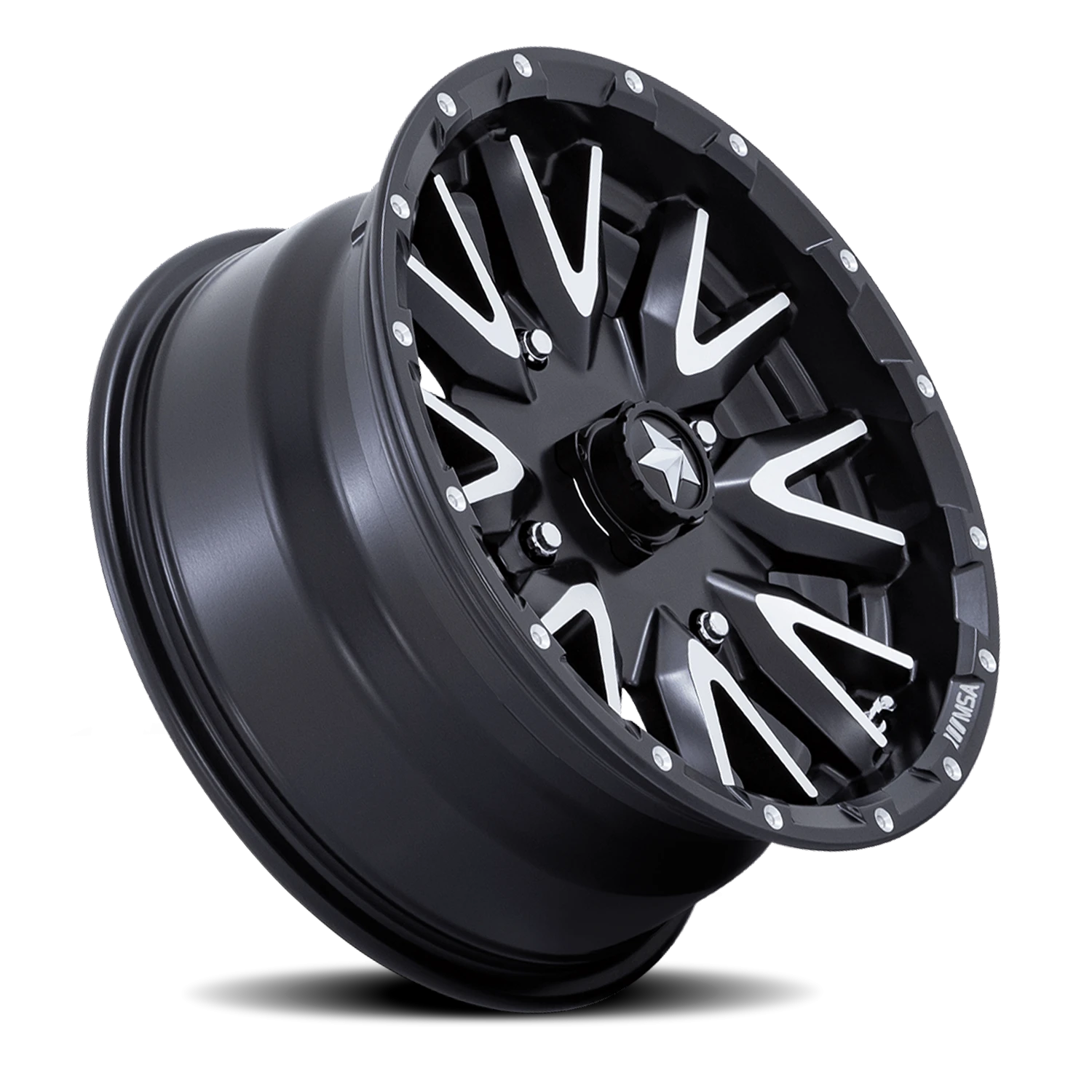 MSA Creed 15x7" 4x137mm 96mm CB +10mm Matte Black Machined