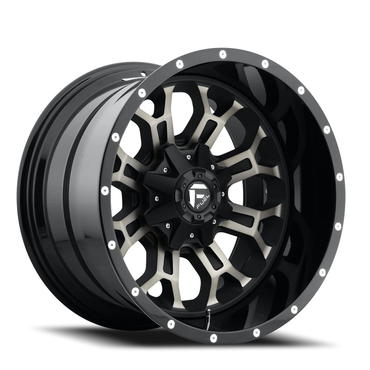 Fuel Crush 22x14 -70 6x135mm 106.1mm Matte Black Double Dart Tint