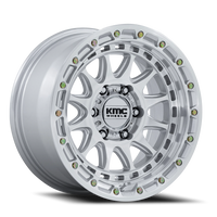 KMC Crux 17x8.5 +0 5x127mm 71.5mm Gloss Silver Machined Face