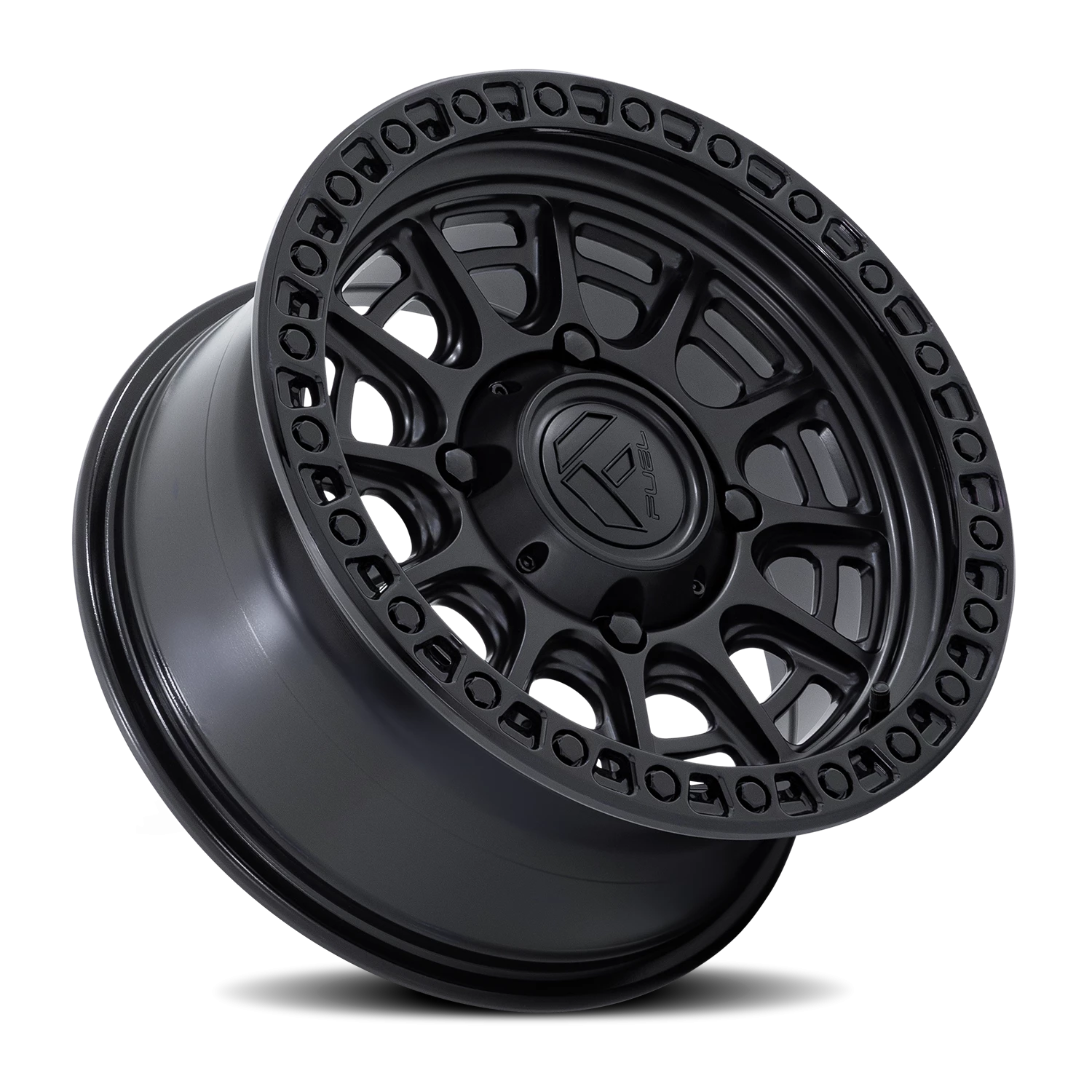 Fuel Cycle UTV 15x7" 4x156mm 115.1mm CB +38mm Matte Black Gloss Black Lip