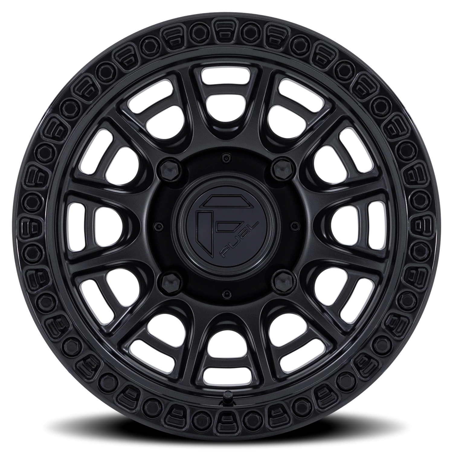 Fuel Cycle UTV 15x7" 4x137mm 96mm CB +10mm Matte Black Gloss Black Lip