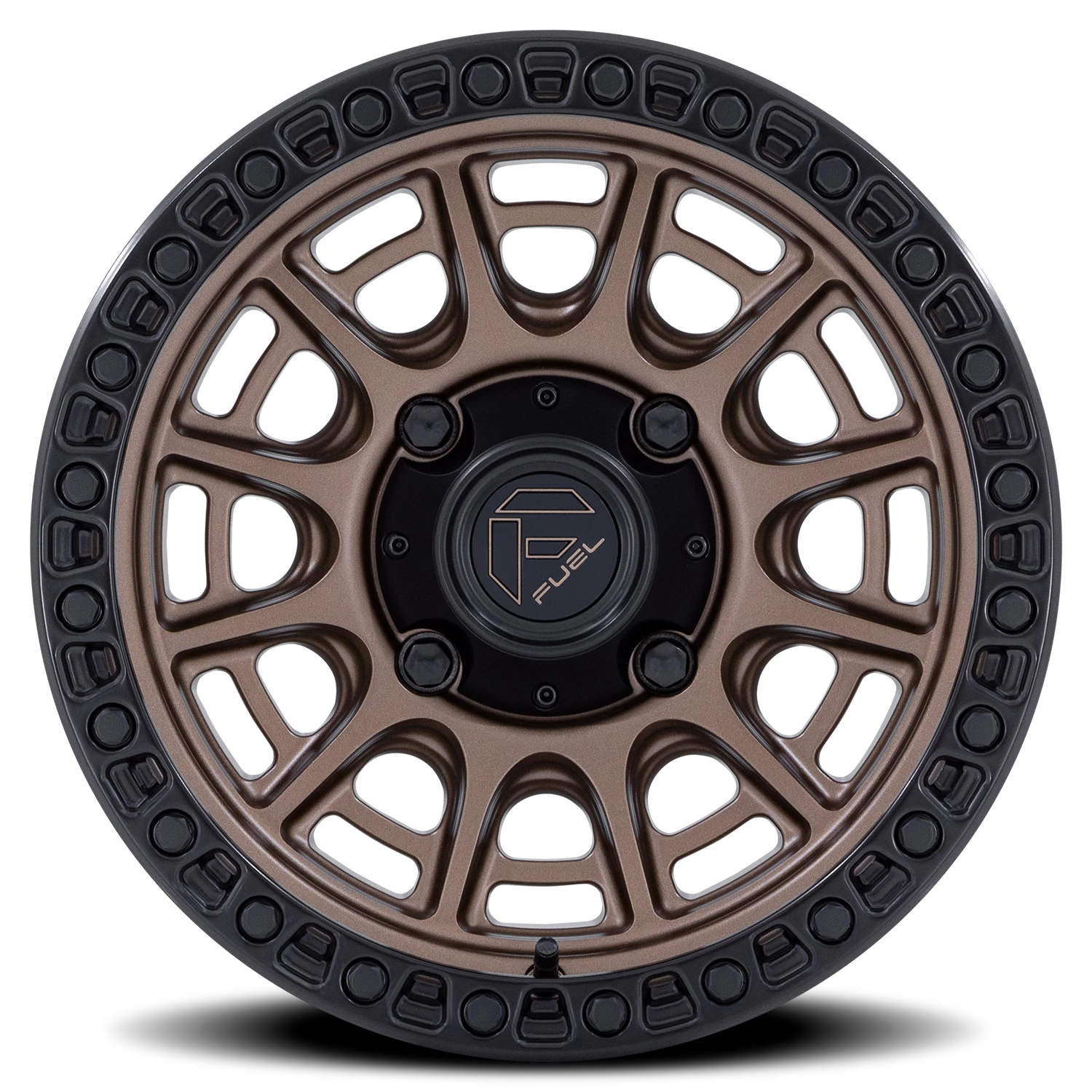 Fuel Cycle UTV 15x7" 4x110mm 79.4mm CB +10mm Matte Bronze Matte Black Lip