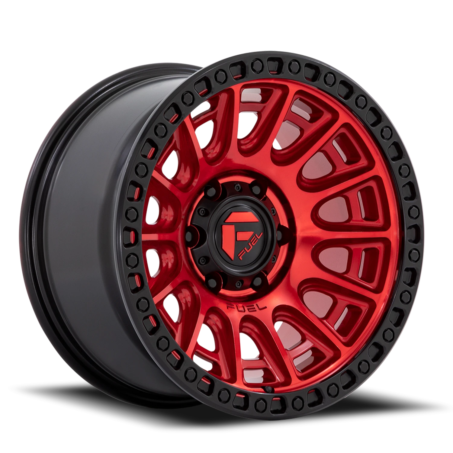 Fuel Cycle 17x9" 5x127mm 71.5mm CB -12mm Candy Red Black Ring