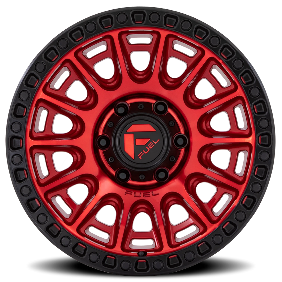 Fuel Cycle 17x8.5 +34 6x114.3mm 66.06mm Candy Red Black Ring