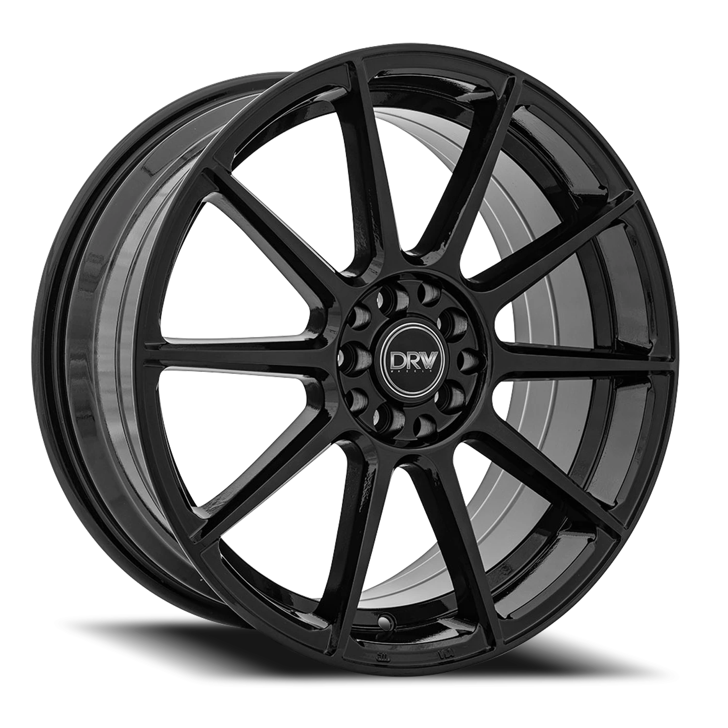 DRW D10 17x7" 5x108mm 73.1mm CB +40mm Gloss Black