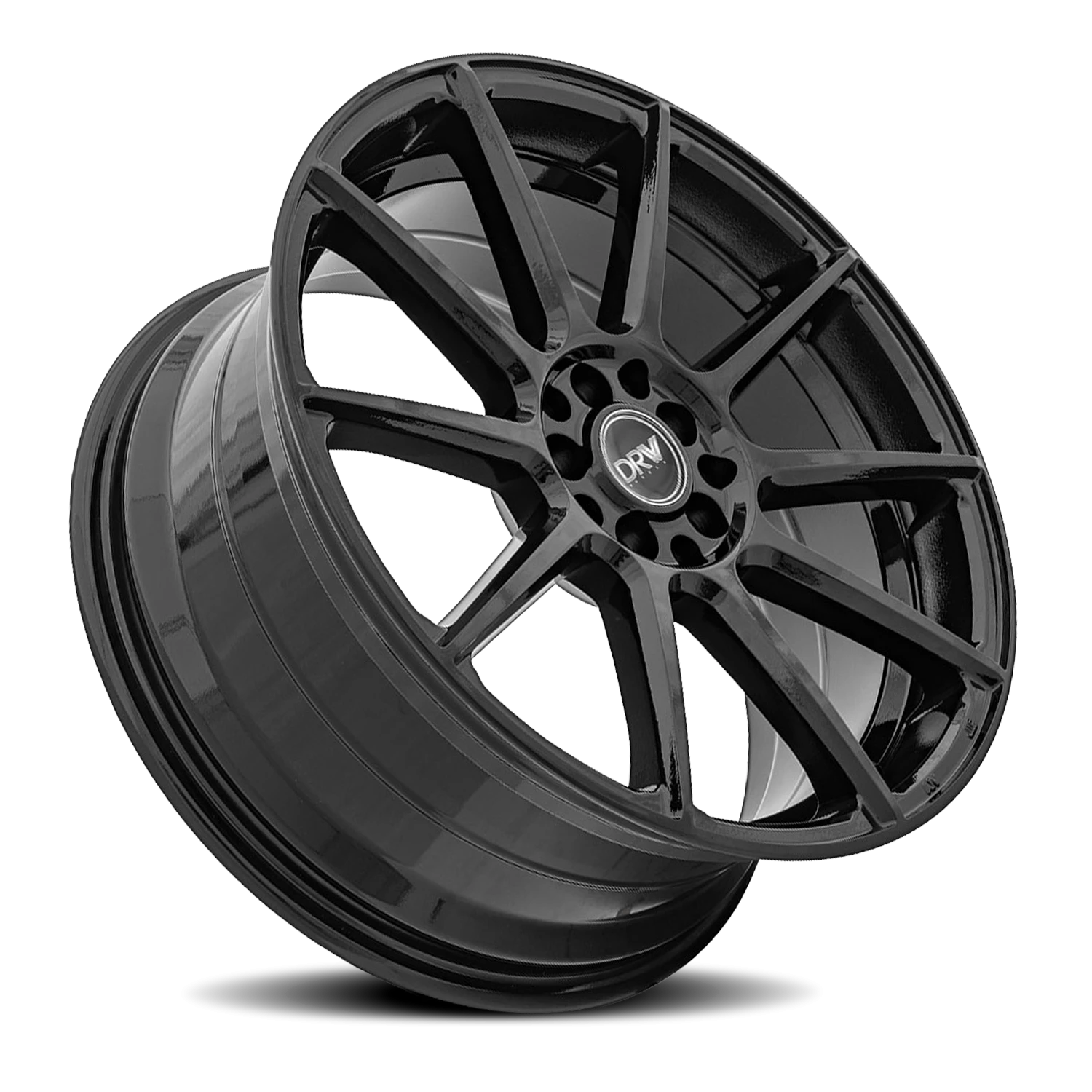 DRW D10 17x7" 5x108mm 73.1mm CB +40mm Gloss Black