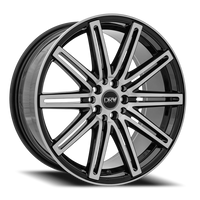 DRW D13 17x7" 5x100mm 73.1mm CB +40mm Gloss Black Machined Face