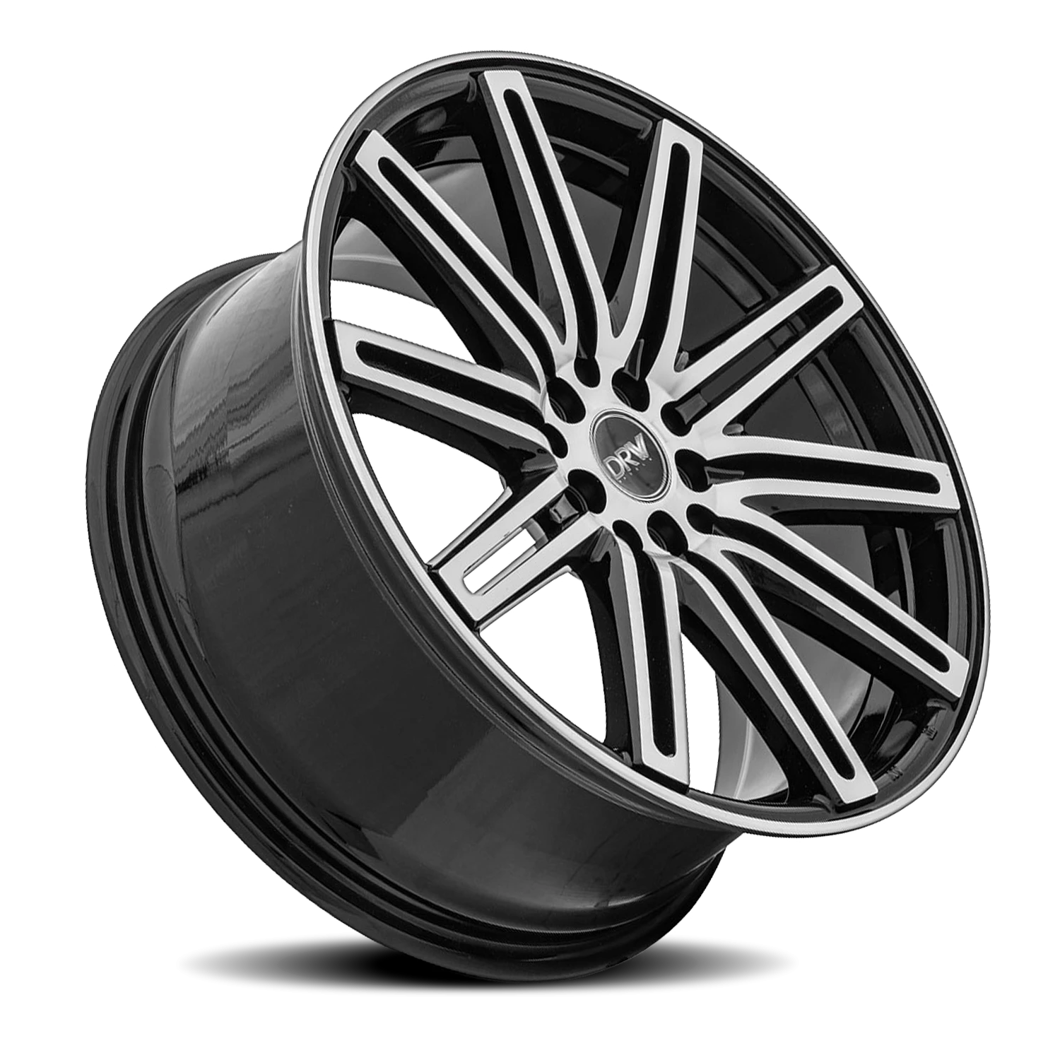 DRW D13 18x8" 5x100mm 73.1mm CB +40mm Gloss Black Machined Face