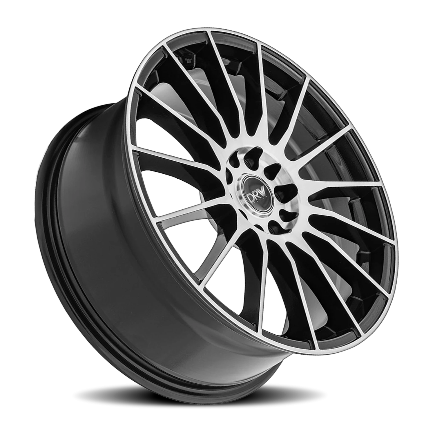 DRW D15 18x8" 5x112mm 73.1mm CB +40mm Gloss Black Machined Face