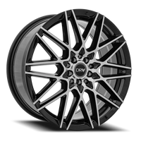 DRW D17 17x7" 4x108mm 73.1mm CB +40mm Gloss Black Machined Face