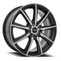 DRW D18 17x7" 4x100mm 73.1mm CB +38mm Gloss Black Machined Face