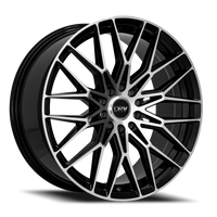 DRW D21 17x7.5" 4x108mm 73.1mm CB +38mm Gloss Black Machined Face