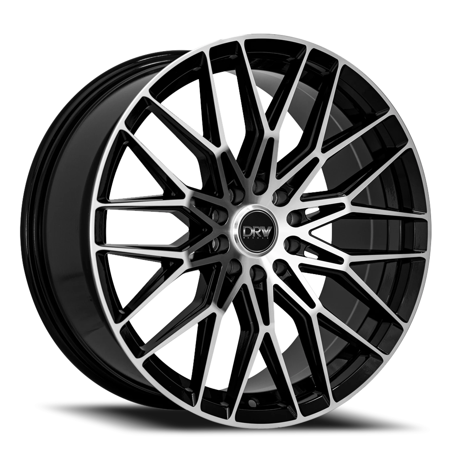 DRW D21 17x7.5" 4x100mm 73.1mm CB +38mm Gloss Black Machined Face