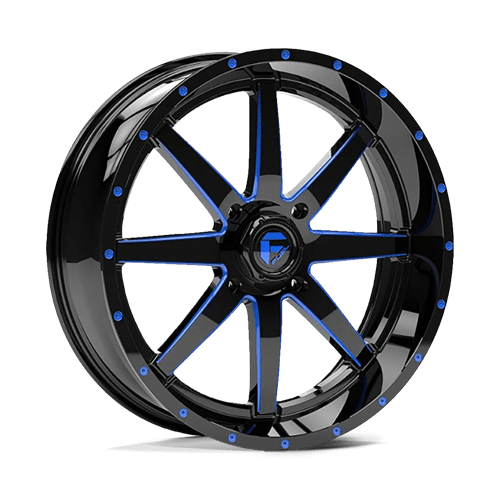 Fuel Wheels D651 MAVERICK UTV - Gloss Black Milled W/ Blue Tint - Wheel Warehouse