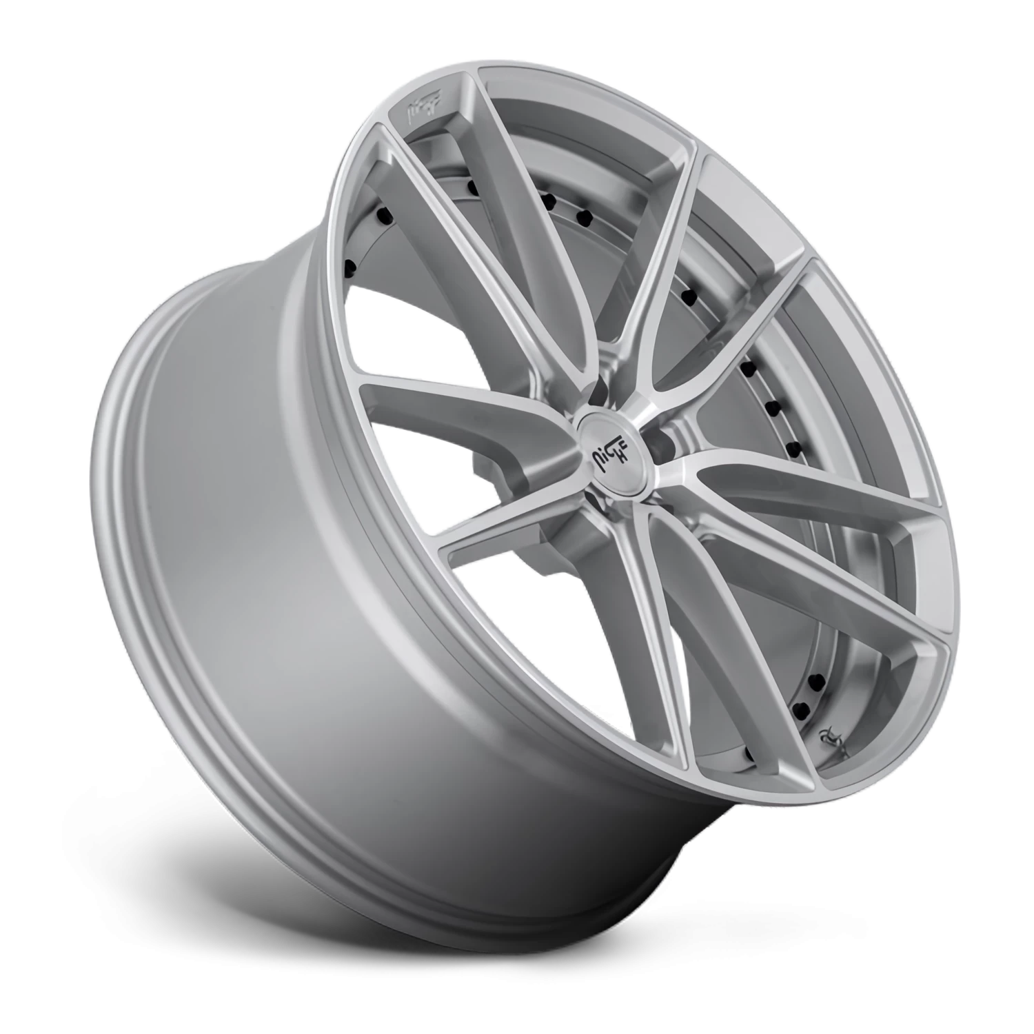 Niche DFS 22x10.5" 5x120mm 74.1mm CB +40mm Gloss Silver Machined