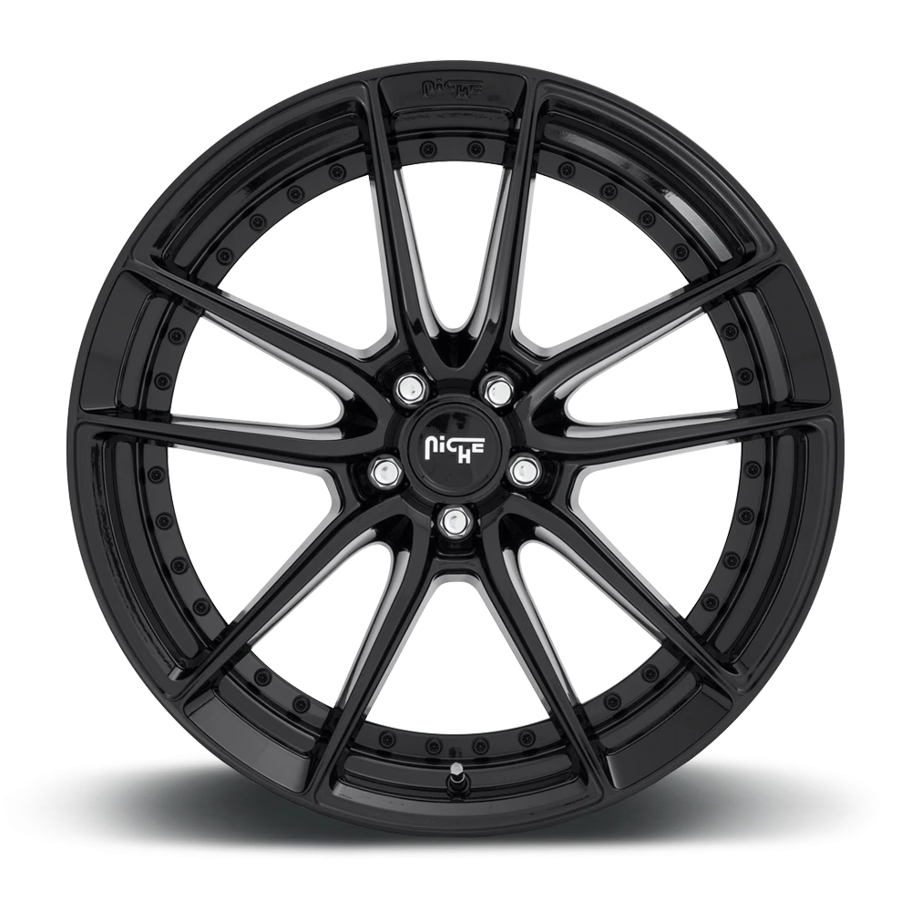 Niche DFS 17x8" 5x114.3mm 72.6mm CB +40mm Gloss Black