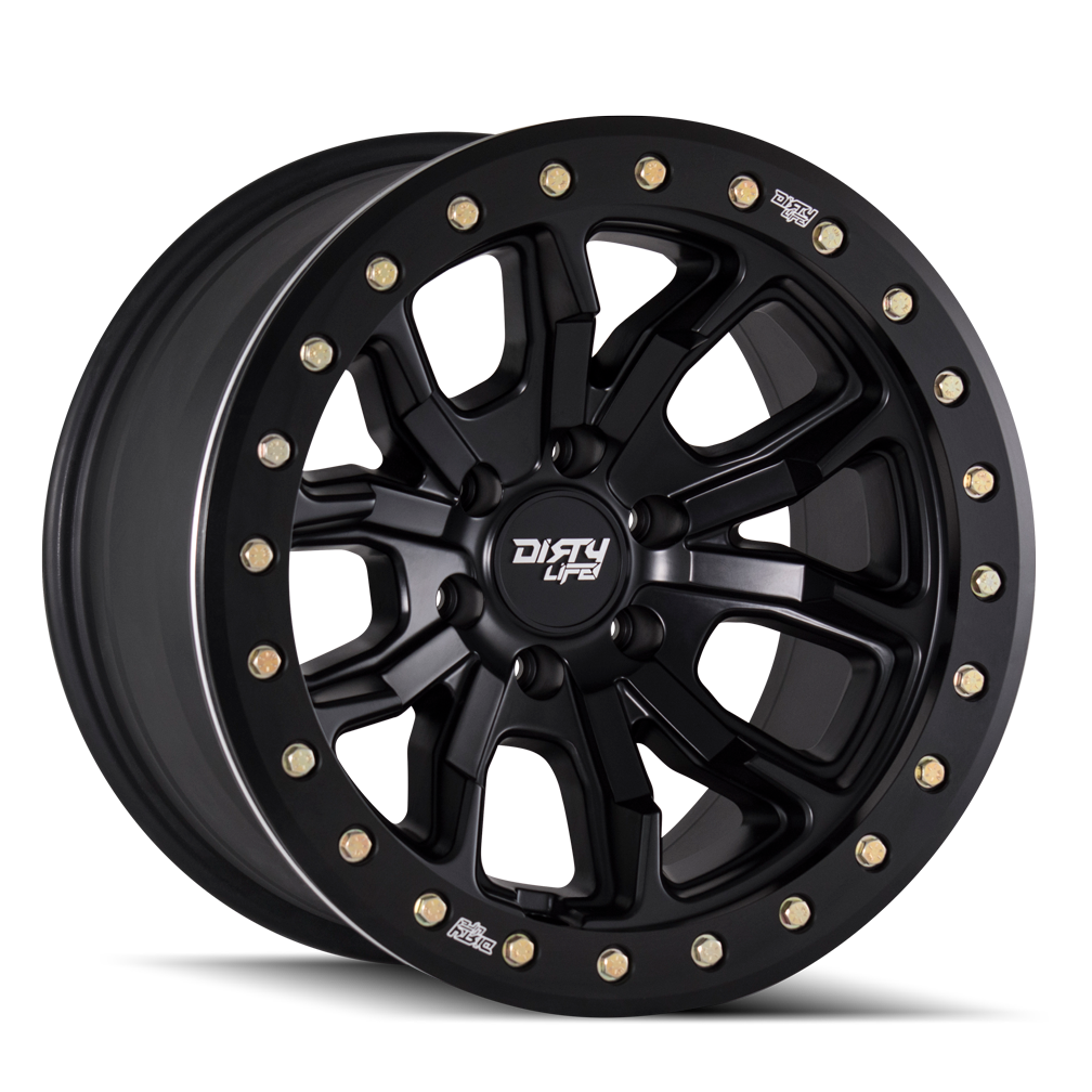 Dirty Life DTx1 9303 Satin Black 17x9 8x165.1 x12mm 130.8mm