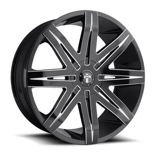 <b>DUB Wheels</b> S227 STACKS -<br> Gloss Black Milled - Wheel Warehouse