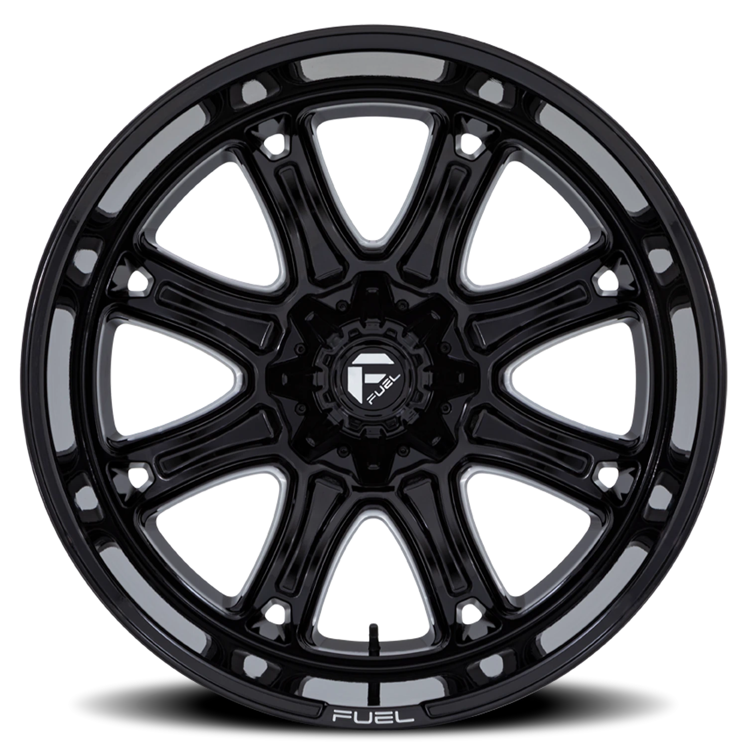 Fuel Darkstar 20x9" 8x180mm 124.2mm CB +1mm Gloss Black Milled