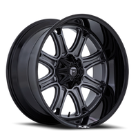 Fuel Darkstar 20x10" 8x180mm 124.2mm CB -18mm Matte Gunmetal Black Lip