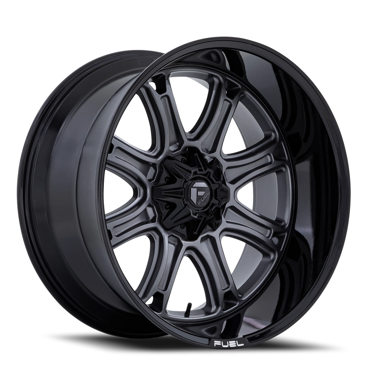 Fuel Darkstar 22x9 +1 5x127mm 87.1mm Matte Gunmetal Black Lip