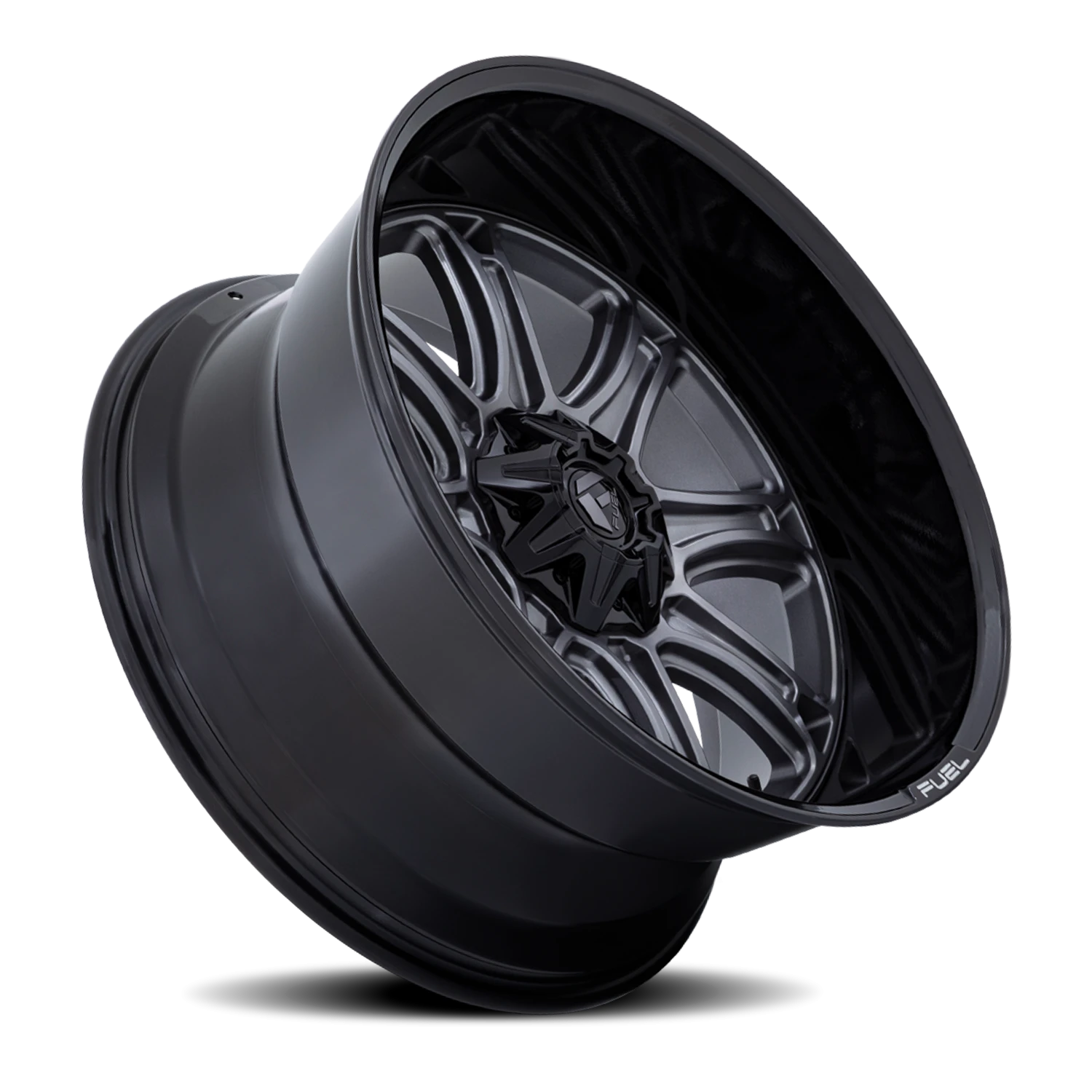 Fuel Darkstar 20x10" 8x180mm 124.2mm CB -18mm Matte Gunmetal Black Lip