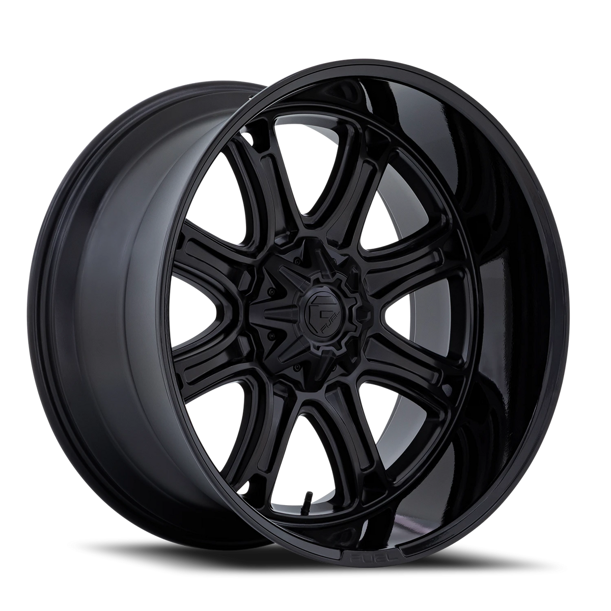 Fuel Darkstar 22x10 -18 5x139.7mm 110.1mm Matte Black Gloss Black Lip