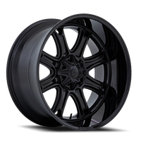 Fuel Darkstar 22x10 -18 5x114.3mm 78.1mm Matte Black Gloss Black Lip