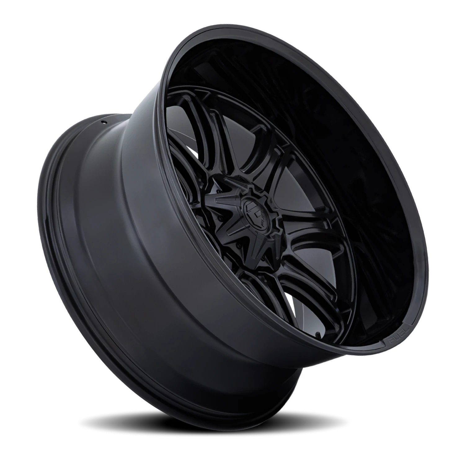 Fuel Darkstar 22x9" 8x165.1mm 125.1mm CB +1mm Matte Black Gloss Black Lip