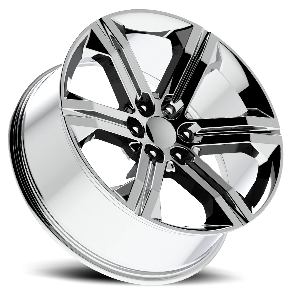 Replica Alloys Denali 3 22x9 +24 6x139.7mm 78.1mm Chrome