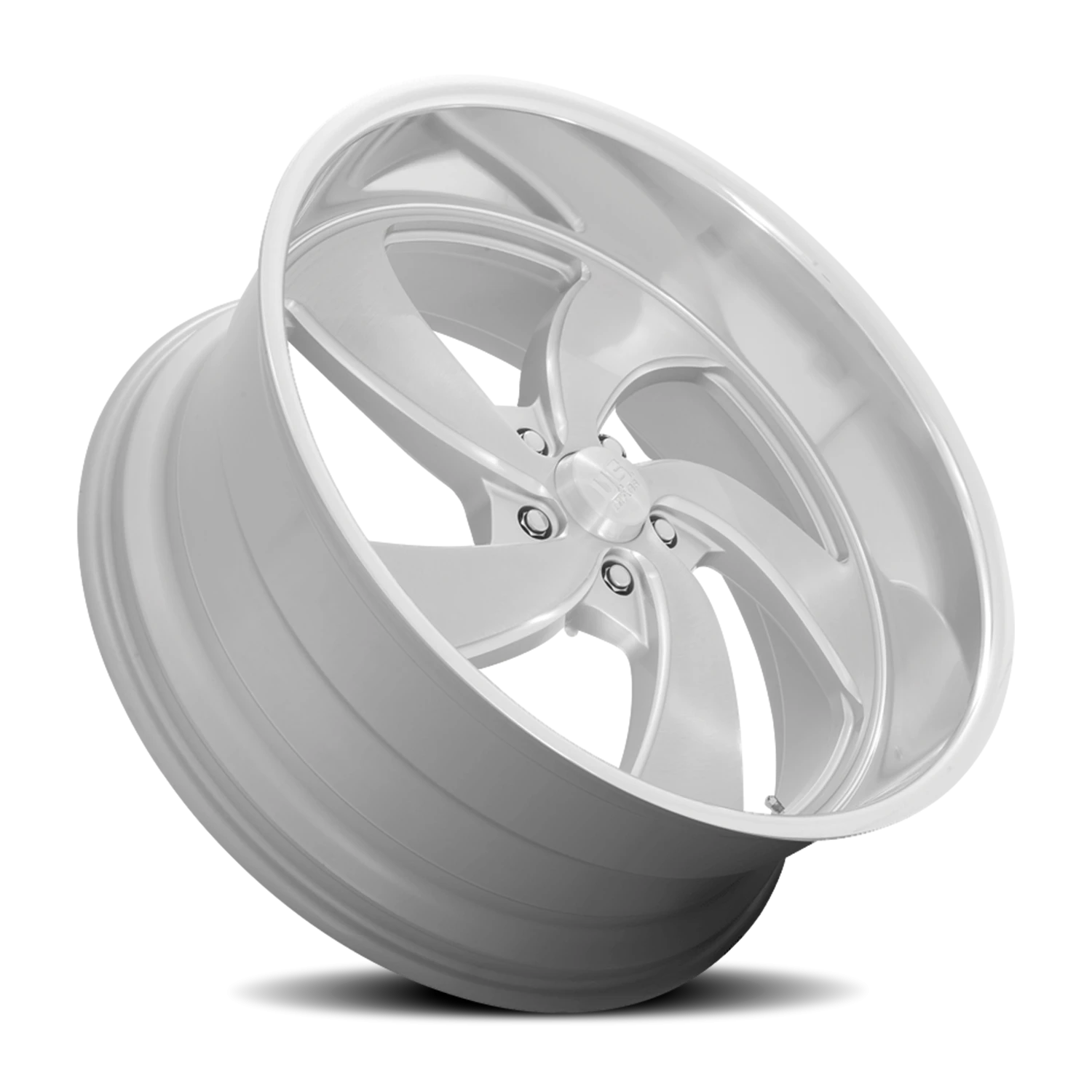 US Mags Desperado 5 20x8" 5x120.65mm 72.56mm CB +1mm Brushed Silver Milled-Diamond Cut Lip