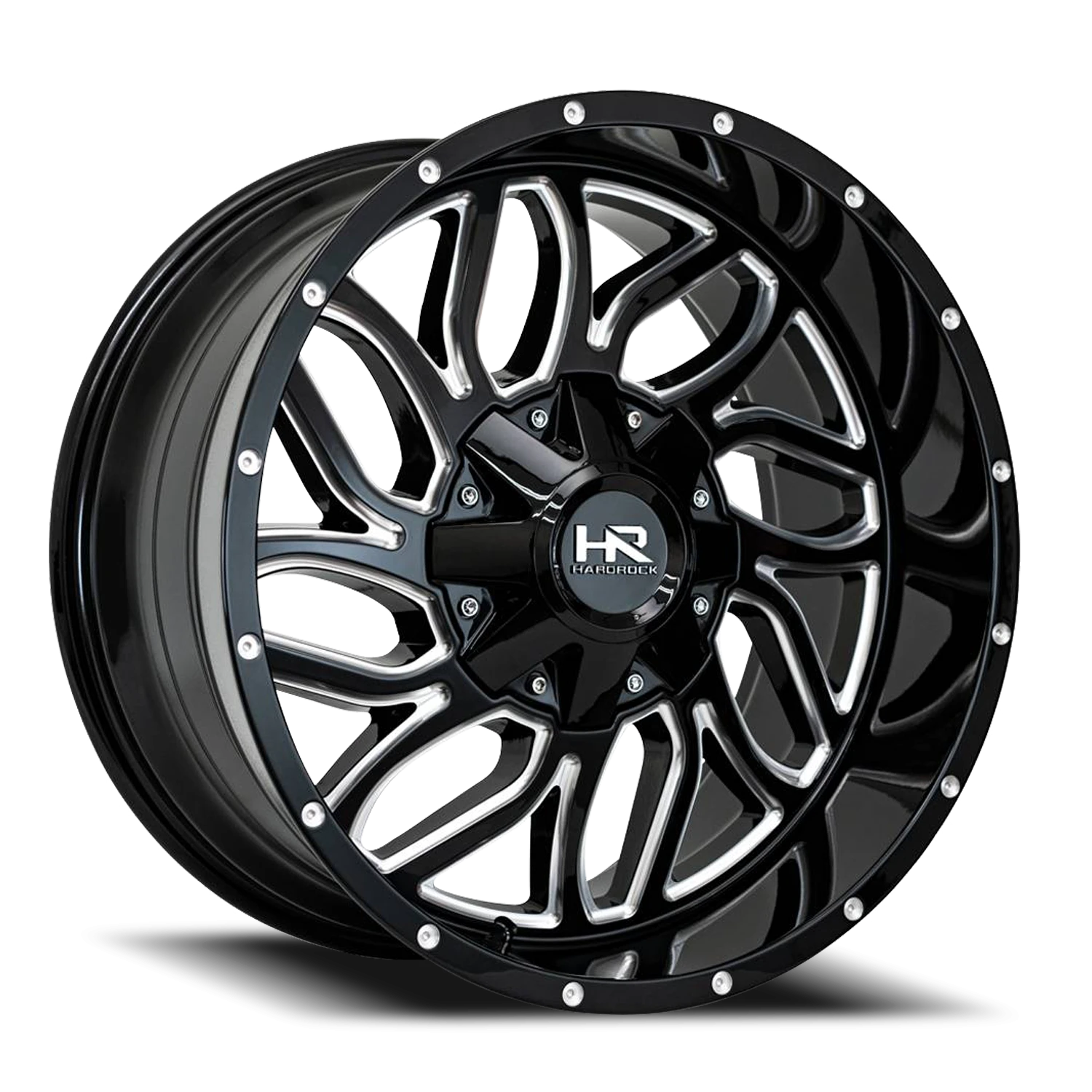 Hardrock Offroad Destroyer H707 22x10" 6x135mm 108mm CB -25mm Gloss Black Milled