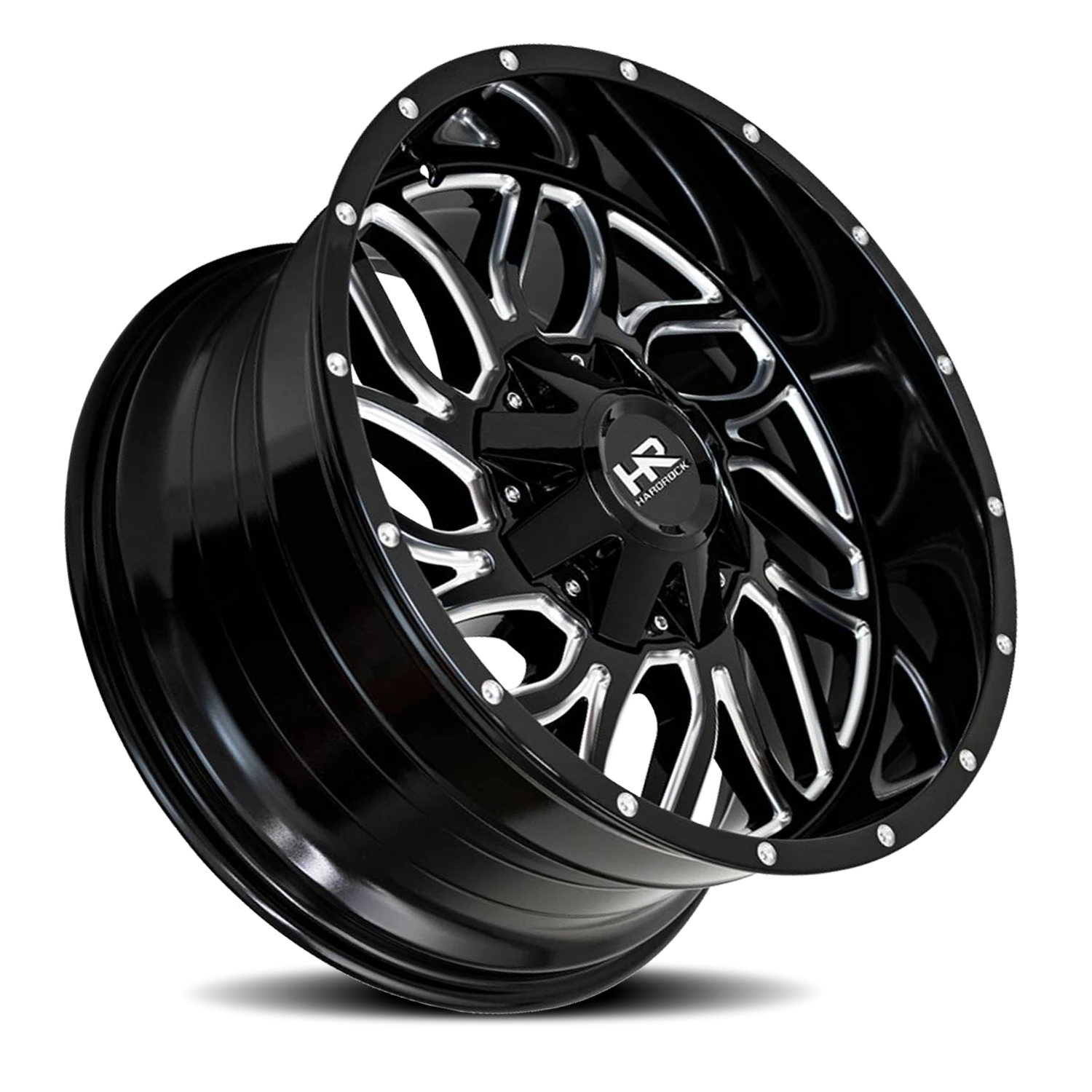 Hardrock Offroad Destroyer H707 22x10" 5x127mm 87mm CB -25mm Gloss Black Milled