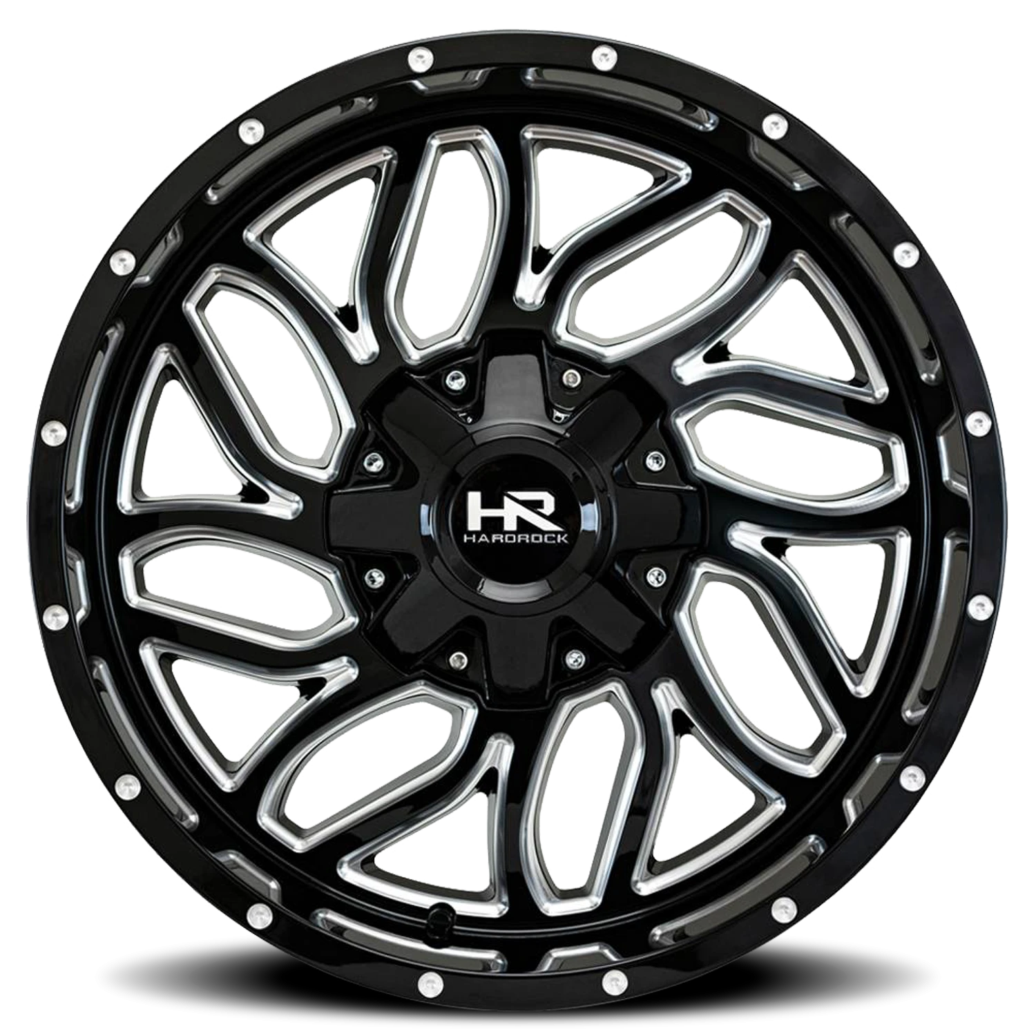 Hardrock Offroad Destroyer H707 20x10" 8x165.1mm 125.2mm CB 0mm Gloss Black Milled