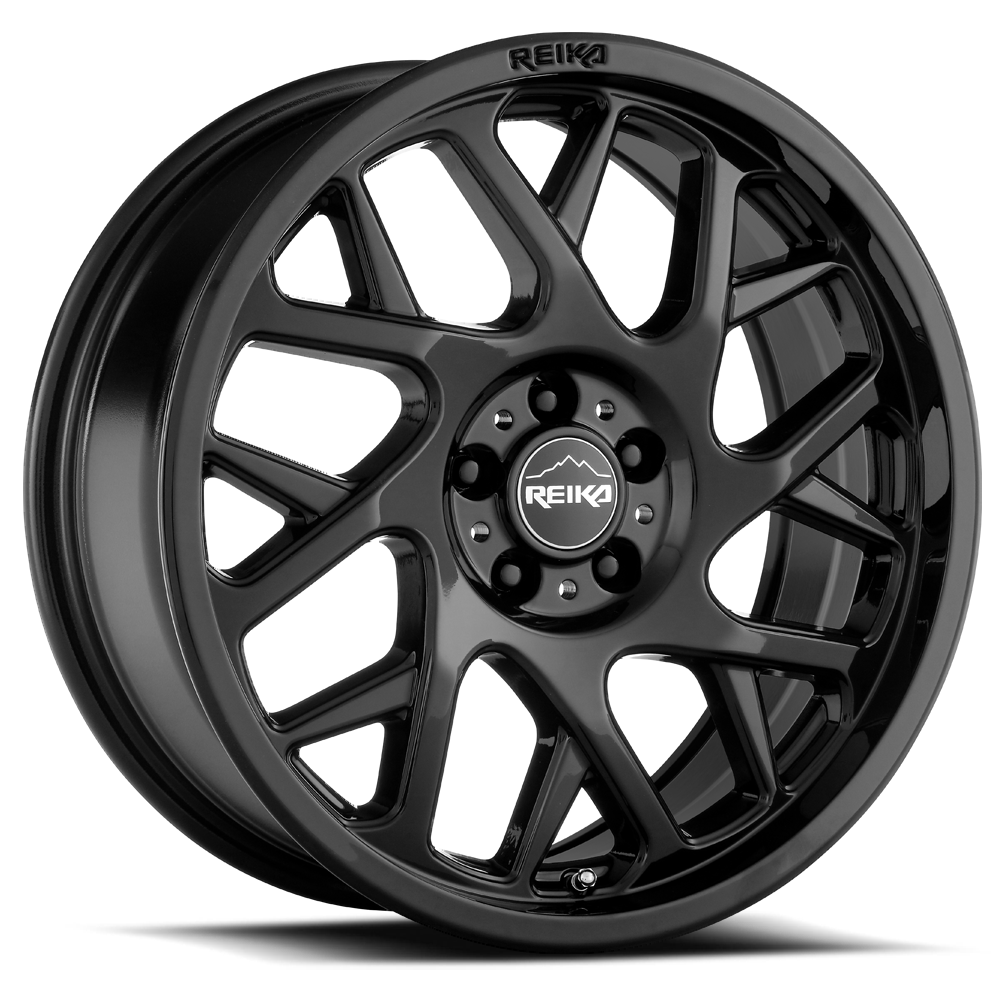 Reika Detour R25 17x8" 5x114.3mm 65.1mm CB +38mm Gloss Black