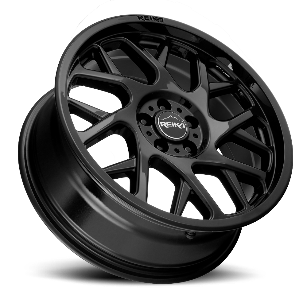 Reika Detour R25 17x8" 5x114.3mm 65.1mm CB +38mm Gloss Black