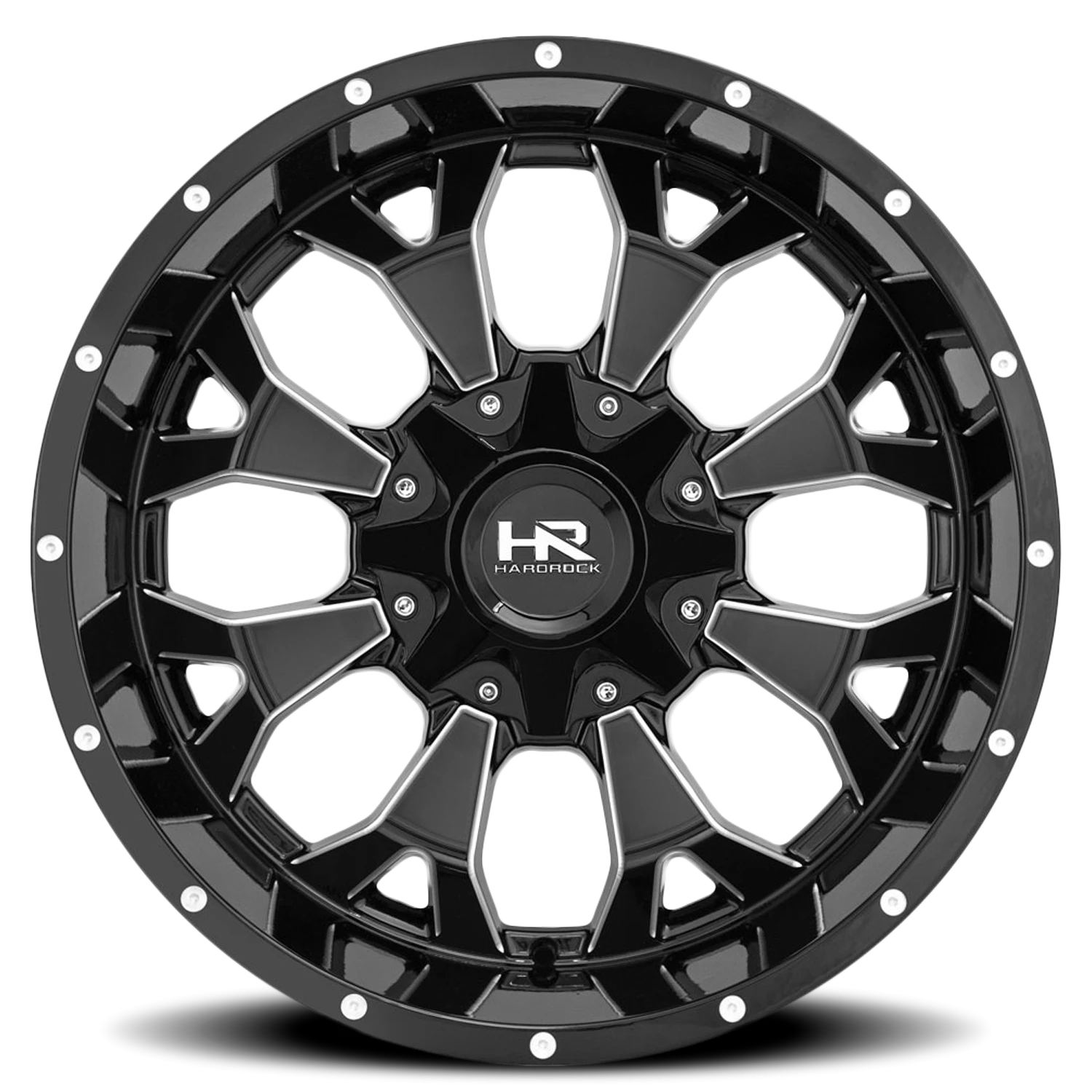 Hardrock Offroad Devastator H711 22x10" 6x135mm 108mm CB -25mm Gloss Black Milled