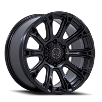 Black Rhino Diamondback 17x9" 6x139.7mm 106.1mm CB +12mm Matte Black