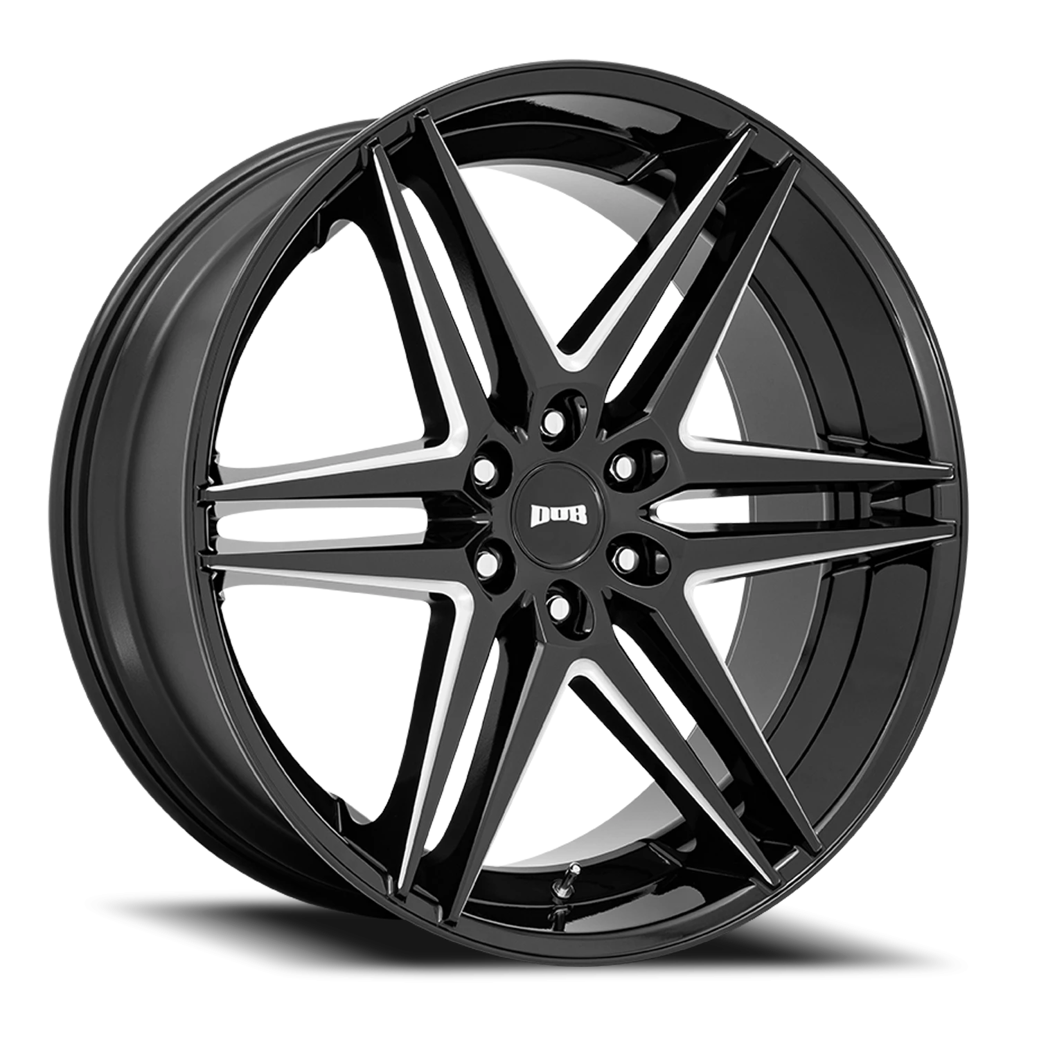 DUB Dirty Dog 26x10" 6x135mm 87.1mm CB +30mm Gloss Black Milled